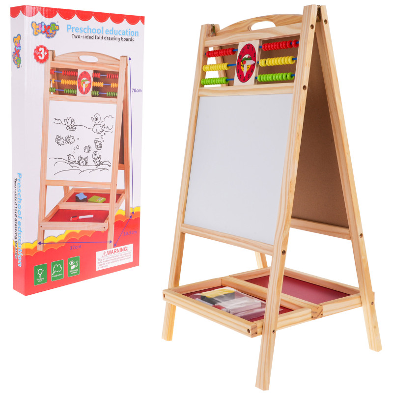 Medinė dvipusė lenta su priedais