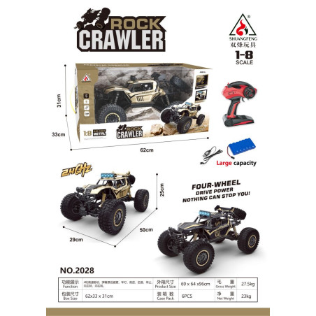 R/C valdomas automobilis "Mega Crawler" 1:8 Gold