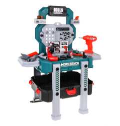 Vaikiškas meistro įrankių stalas 78d. žalias