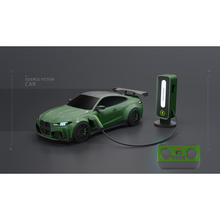 R/C valdomas automobilis + įkrovimo stotis mėlyna