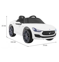 Vaikiškas Elektromobilis Maserati Ghibli New, Baltas