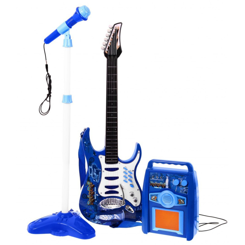 Vaikiška elektrinė gitara su priedais, mėlyna Vaikiška elektrinė gitara su priedais, mėlyna