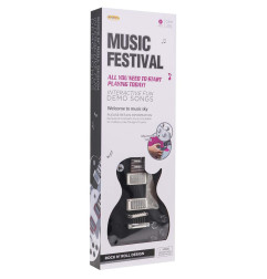 Elektrinės gitaros ir mikrofono rinkinys juodas
