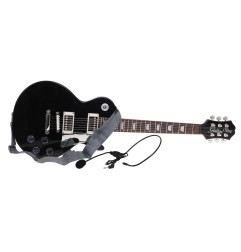 Elektrinės gitaros ir mikrofono rinkinys juodas