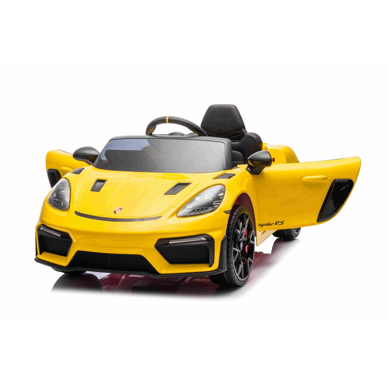 Vaikiškas Elektromobilis Porsche 718, Geltonas Vaikiškas Elektromobilis Porsche 718, Geltonas