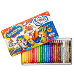 BAMBINO kreidelės metalinėje dėžutėje 24 spalvos