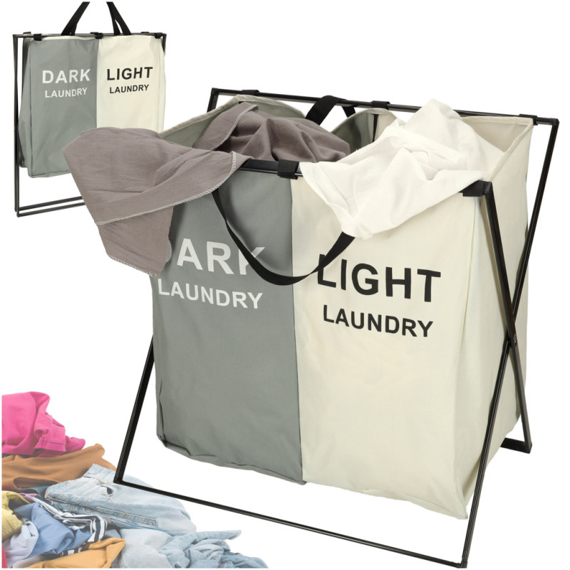 Skalbinių krepšys 2 skyriai