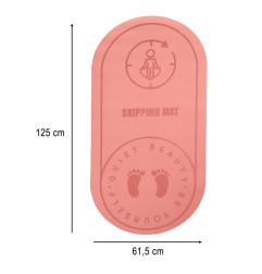 Jogos sporto treniruočių kilimėlis neslystantis 127x63x0,6 cm rožinis