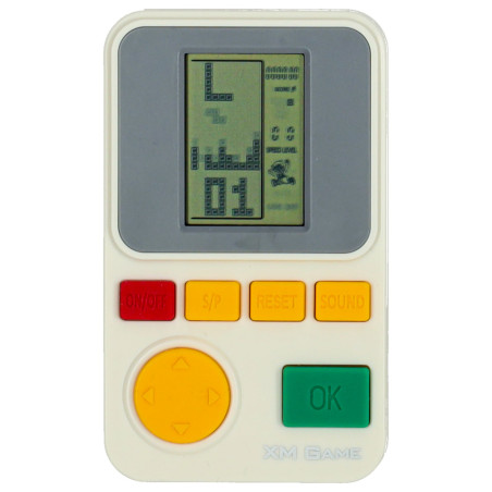 Elektroninių arkadinių žaidimų nešiojamoji konsolė balta