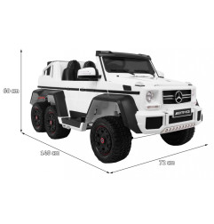 Vaikiškas Elektromobilis Mercedes G63 6x6, Baltas