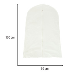 Kostiumo drabužių apsauginis užvalkalas permatomas 60 x 100 cm
