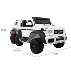 Vaikiškas Elektromobilis Mercedes G63 6x6 MP4, Baltas