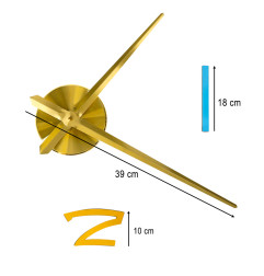 Sieninis laikrodis su lipdukais 100-120cm