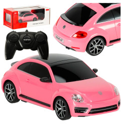 RC automobilis 1:24 Volkswagen Beetle rožinės spalvos