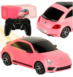 RC automobilis 1:24 Volkswagen Beetle-UV rožinės spalvos