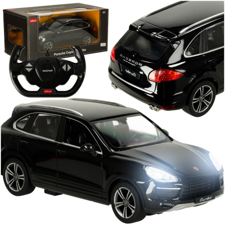 RC valdomas automobilis 1:14 Porsche Cayenne Turbo juodas