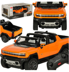 RC valdomas automobilis 1:16 Hummer EV oranžinis