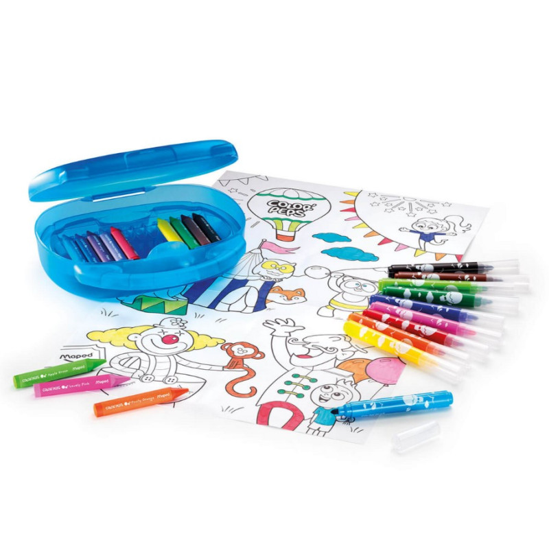 Dėklas su kreidelėmis "Colorpeps Jumbo" dailės rinkinys Dėklas su kreidelėmis "Colorpeps Jumbo" dailės rinkinys