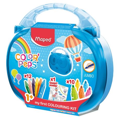 Dėklas su kreidelėmis "Colorpeps Jumbo" dailės rinkinys