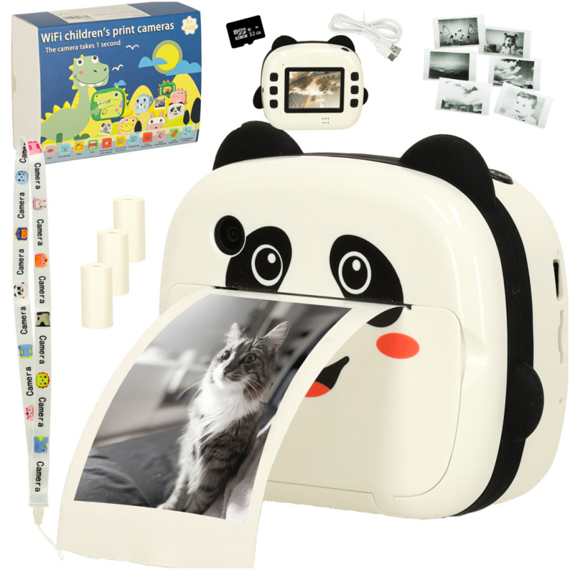 Momentinis fotoaparatas vaikams panda Momentinis fotoaparatas vaikams panda