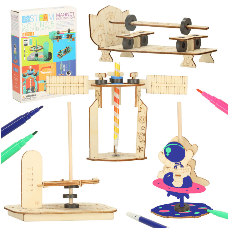 "Pasidaryk pats" mokslinių eksperimentų rinkinys magnetic 4in1 "Pasidaryk pats" mokslinių eksperimentų rinkinys magnetic 4in1
