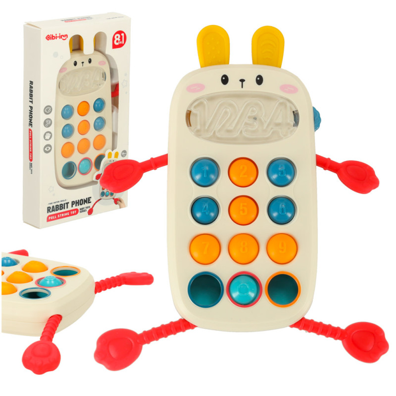 Montessori sensorinis žaislas kūdikiams telefonas su mygtukais žmogus Montessori sensorinis žaislas kūdikiams telefonas su mygtukais žmogus