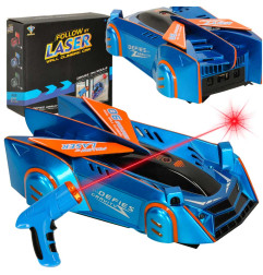 RC lazeriu valdomas sieninis mėlynas lazerinis automobilis