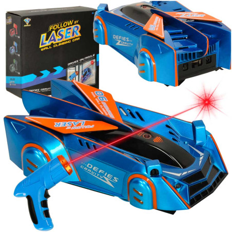 RC lazeriu valdomas sieninis mėlynas lazerinis automobilis