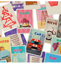 Kas aš esu! Atspėk piešinį Šeimos stalo žaidimas anglų kalba