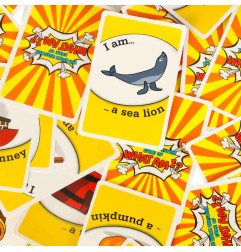 Kas aš esu? Šeimos stalo žaidimas anglų kalba