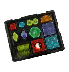 3D šviečiantis magnetinis konstruktorius 32 detalės