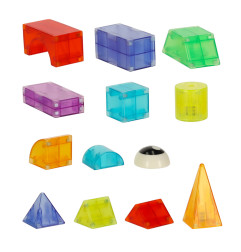 3D šviečiantis magnetinis konstruktorius 64 detalės