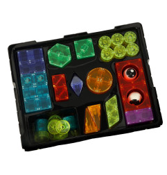 3D šviečiantis magnetinis konstruktorius 64 detalės