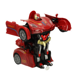 RC valdomas Transformeris robotas automobilis Revolt raudonas