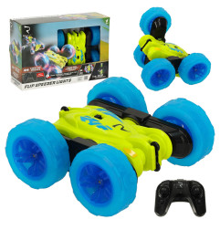 RC valdomas Revolt Flip Speeder automobilis su šviečiančiais ratais