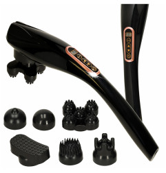 Nugaros kūno vibracinis kaklo masažuoklis juodas