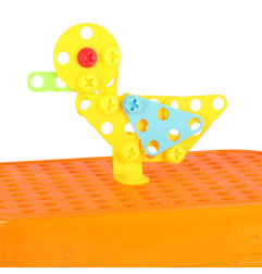 Konstravimo rinkinys su atsuktuvu ir priedais lagamine kosmosas 285 detalės