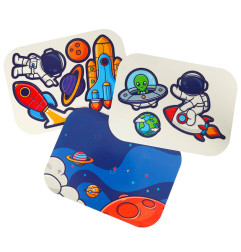 Konstravimo rinkinys su atsuktuvu ir priedais lagamine kosmosas 285 detalės