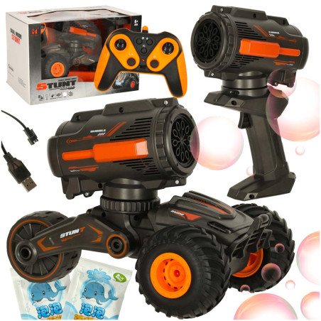 RC valdomas muilo burbulus pučiantis automobilis