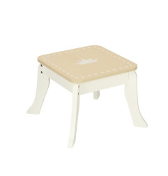 Vaikiškas medinis tualetinis makiažo staliukas su priedais baltos spalvos