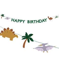"Happy Birthday" dekoracija dinozaurai 3m
