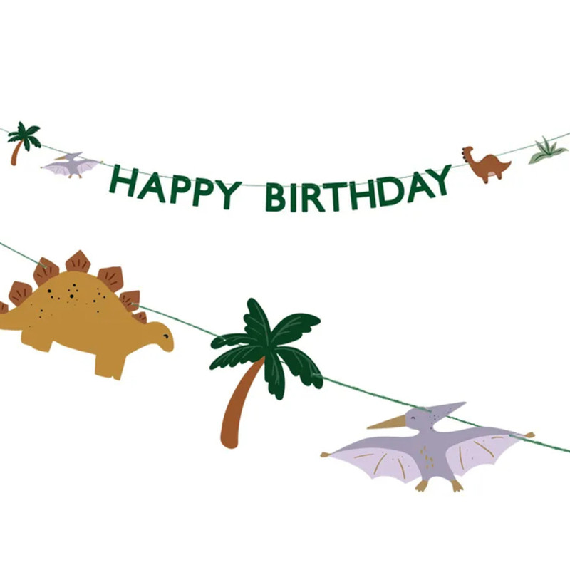 "Happy Birthday" dekoracija dinozaurai 3m "Happy Birthday" dekoracija dinozaurai 3m