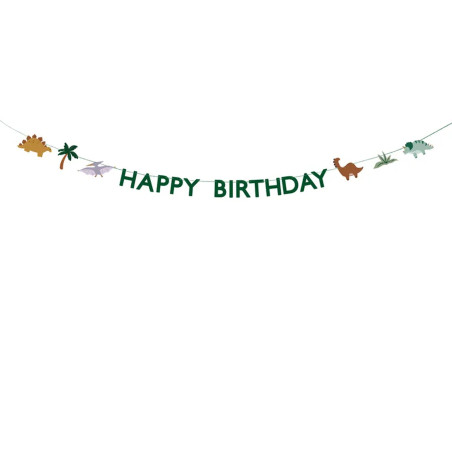 "Happy Birthday" dekoracija dinozaurai 3m