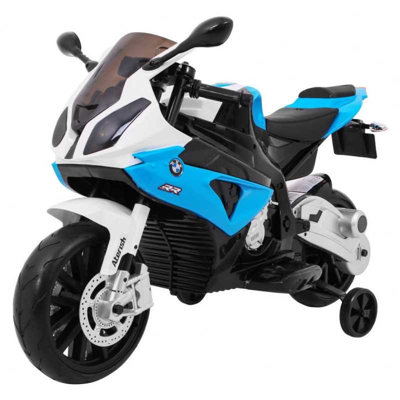 Vaikiškas Elektrinis Motociklas BMW S1000 RR, Mėlynas Vaikiškas Elektrinis Motociklas BMW S1000 RR, Mėlynas