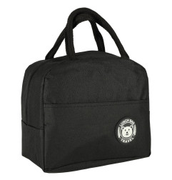 Termoizoliacinis maišelis pusryčiams ir pietums juodas