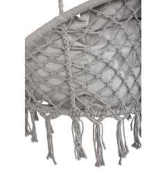 Pakabinamas krėslas su XXL pagalve – pilkos spalvos (80cm 120kg)