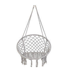 Pakabinamas krėslas su XXL pagalve – pilkos spalvos (80cm 120kg)