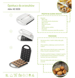 Sausainių keptuvė Riešutukai Adler 3039