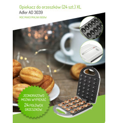Sausainių keptuvė Riešutukai Adler 3039
