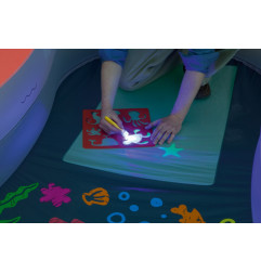 Pripučiamas baseinas su fluorasenciniu dugnu BESTWAY (280x157x46cm)
